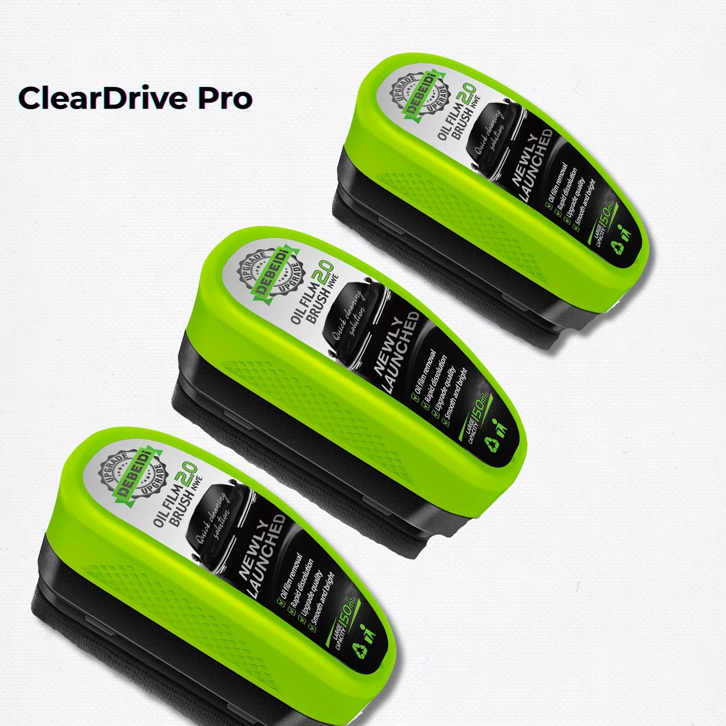 ClearDrive Pro – Oil Film Remover & Glass Cleaning Kit (150ml + Sponge Brush)