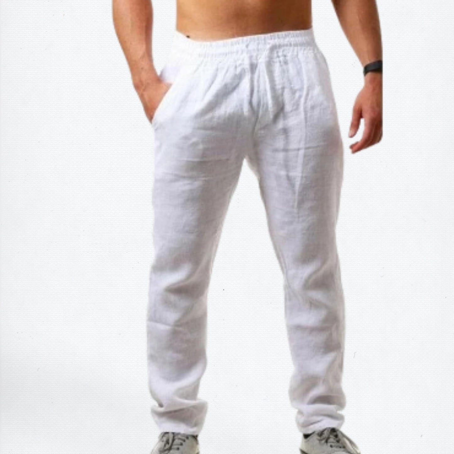 LuxeFit Linen Cotton Pants – Men's Breathable Streetwear