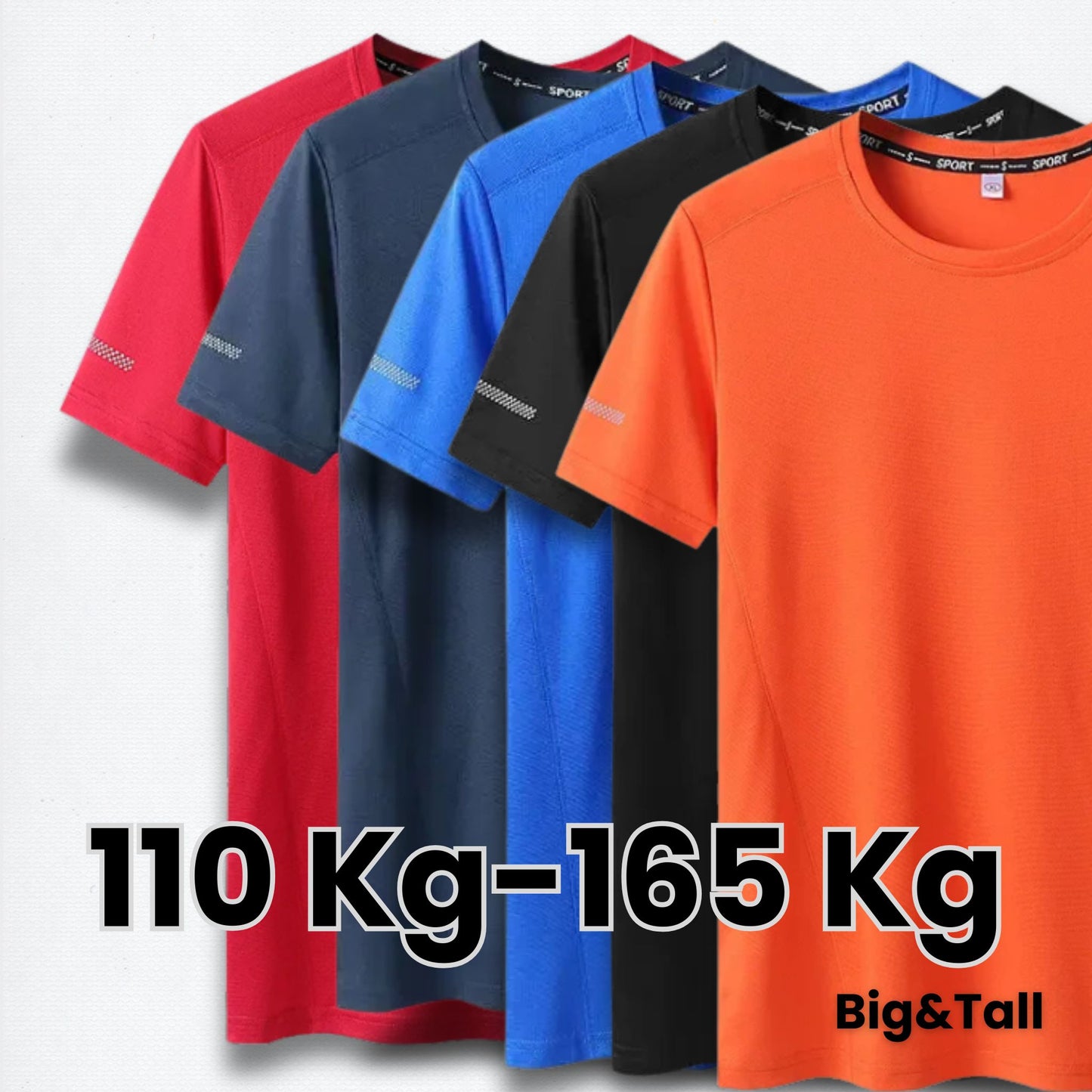 Big Size Quick-Dry T-Shirt – Up to 6XL