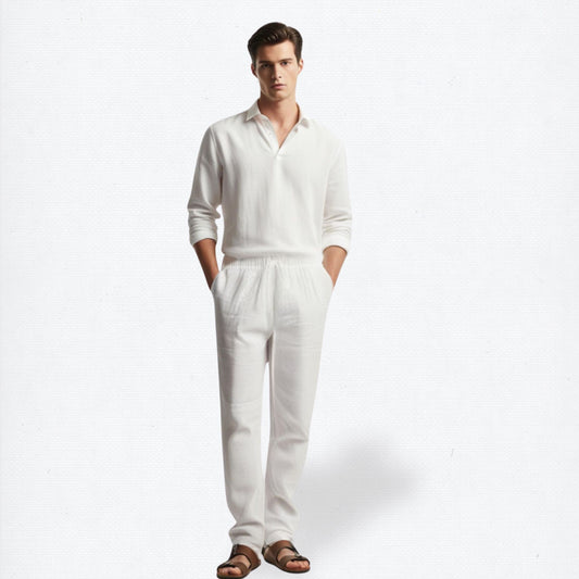 LuxeFit Linen Cotton Pants – Men's Breathable Streetwear