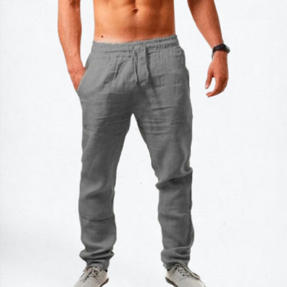LuxeFit Linen Cotton Pants – Men's Breathable Streetwear