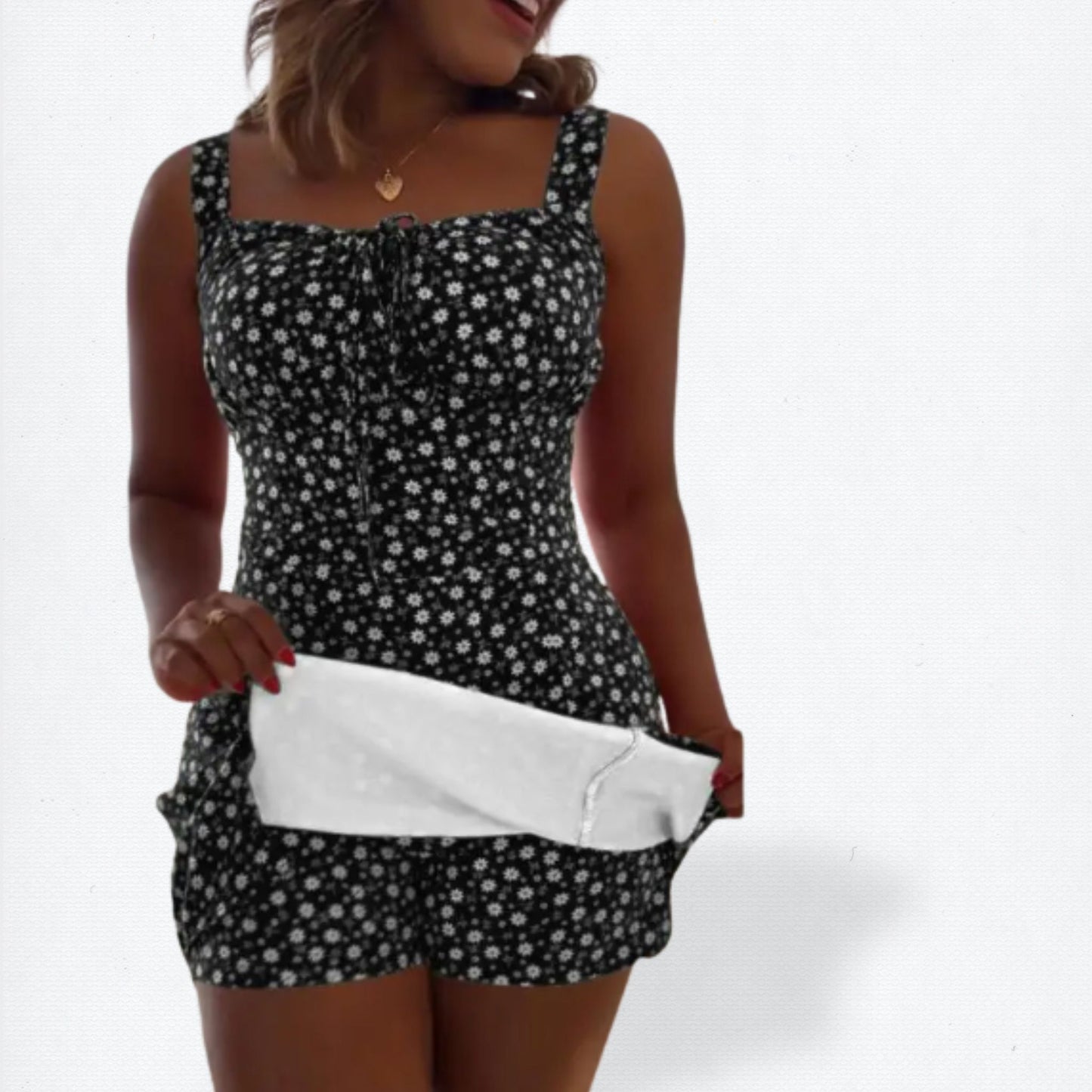 2025 Floral Shirred Jumpsuit – Casual Chic with a Twist