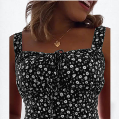2025 Floral Shirred Jumpsuit – Casual Chic with a Twist